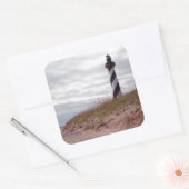 vuurtoren van Cape Hatteras Vierkante Sticker (Envelop)