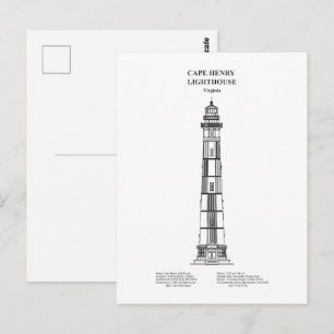 Vuurtoren van Cape Henry - Virginia - BD Briefkaart