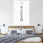 Vuurtoren van Cape Henry - Virginia - BD Canvas Afdruk (Insitu (Slaapkamer))