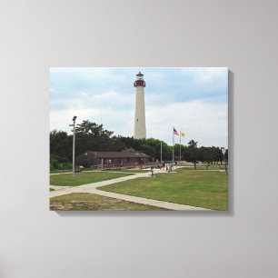 vuurtoren van Cape May Canvas Afdruk