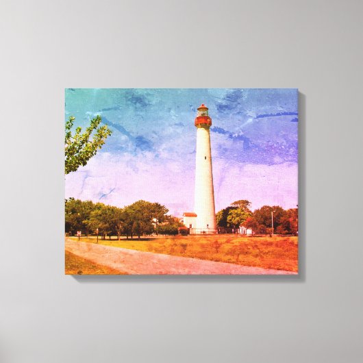 vuurtoren van Cape May Canvas Afdruk (Voorkant)