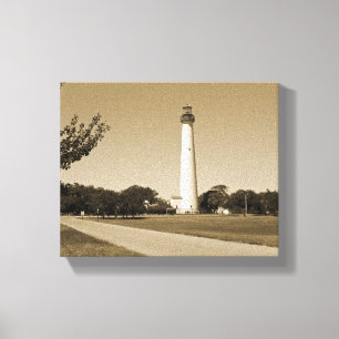 vuurtoren van Cape May Canvas Afdruk