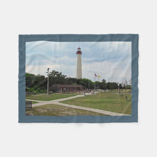 vuurtoren van Cape May Fleece Deken (Voorkant (Horizontaal))