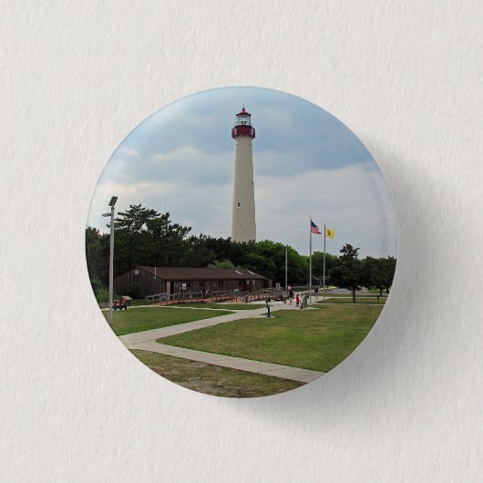 vuurtoren van Cape May Ronde Button 3,2 Cm (Voorkant)