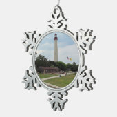 vuurtoren van Cape May Tin Sneeuwvlok Ornament (Rechts)