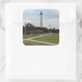 vuurtoren van Cape May Vierkante Sticker (Tas)