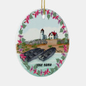 vuurtoren van Cape Neddick Keramisch Ornament (Rechts)