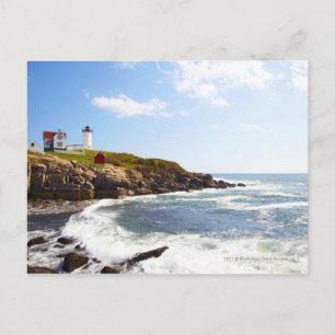 vuurtoren van Cape Neddick "Nubble" in Maine Briefkaart