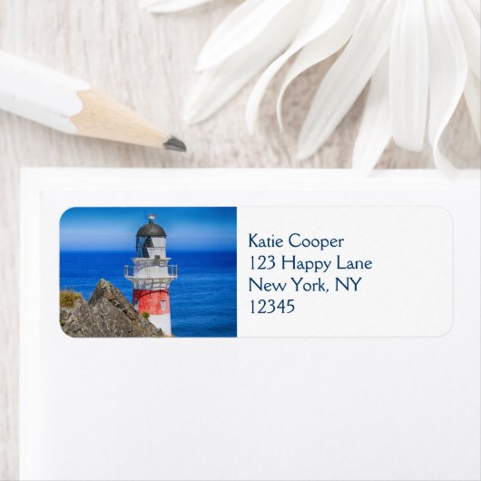 Vuurtoren van Cape Palliser New Zealand Etiket (Insitu)