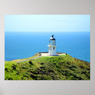 vuurtoren van Cape Reinga, Northland, Nieuw-Zeelan Poster