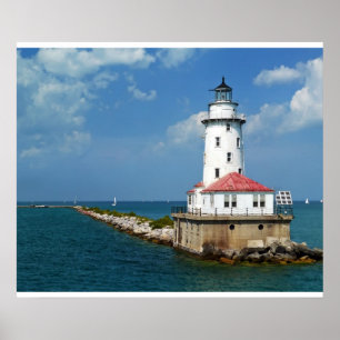 vuurtoren van Chicago Poster