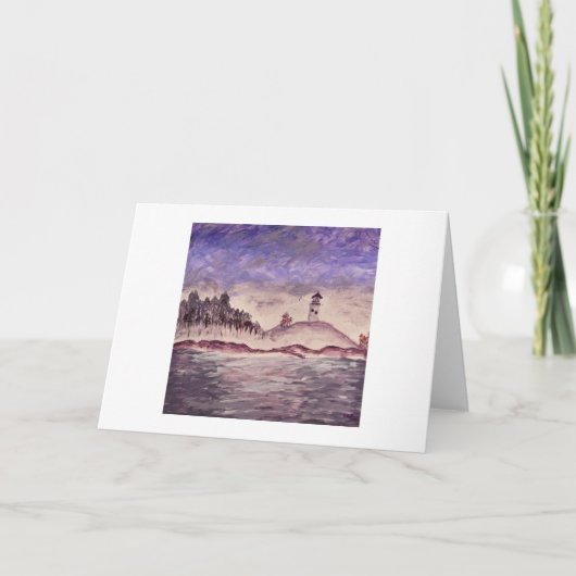 Vuurtoren van Coastal Maine - eenvoudigere tijden Bedankkaart (Voorkant)