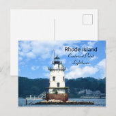 vuurtoren van Conimicut Point RI Briefkaart (Voorkant / Achterkant)