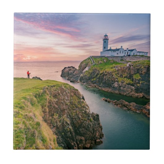 vuurtoren van de Fanad Head | Donegal, Ierland Tegeltje (Voorkant)