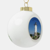 vuurtoren van de Fond Du Lac Keramische Bal Ornament (Links)