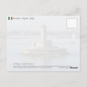 vuurtoren van de haven van Brindisi Briefkaart (Achterkant)