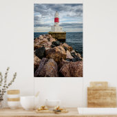vuurtoren van de haven van Presque Isle Harbor Bre Poster (Keuken)