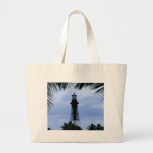 vuurtoren van de inlaat van Hillsboro Grote Tote Bag
