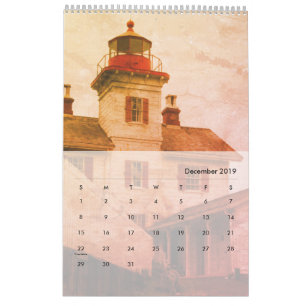 Vuurtoren van de Kalender van Oregon & van