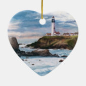 vuurtoren van duif keramisch ornament (Achterkant)