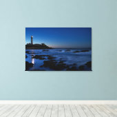 vuurtoren van duif Point | Half-moonbay, Ca Canvas Afdruk (Insitu (Houten vloer))