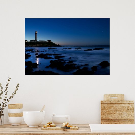vuurtoren van duif Point | Half-moonbay, Ca Poster (Keuken)