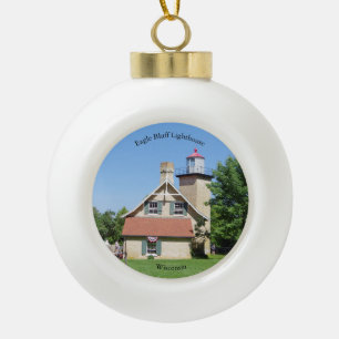 vuurtoren van Eagle Bluff Keramische Bal Ornament