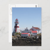 vuurtoren van East Quoddy Briefkaart (Voorkant / Achterkant)