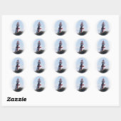 vuurtoren van East Quoddy Ronde Sticker (Vel)