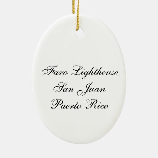 vuurtoren van Faro Keramisch Ornament (Achterkant)