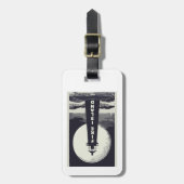 Vuurtoren van Fire Island New York Moon Bagagelabel (Voorkant verticaal)