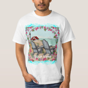 vuurtoren van Floral Noon t-shirt