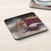 vuurtoren van Foggy Bier Onderzetter (Linkerzijde)