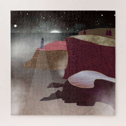 vuurtoren van Foggy Legpuzzel (Verticaal)