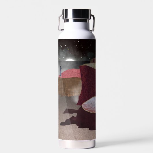 vuurtoren van Foggy Waterfles (Voorkant)