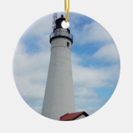 vuurtoren van Fort Gratiot in Michigan Keramisch Ornament