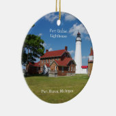 vuurtoren van Fort Gratiot Keramisch Ornament (Rechts)