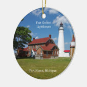 vuurtoren van Fort Gratiot Keramisch Ornament (Links)