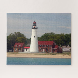 Vuurtoren van Fort Gratiot uit water Legpuzzel
