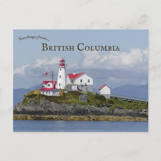 Vuurtoren van Green Island in British Columbia Briefkaart (Voorkant)