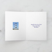 Vuurtoren van het eiland Kerstmis Feestdagen Kaart (Binnen)