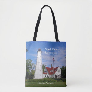 Vuurtoren van het Noordpunt over canvas tas