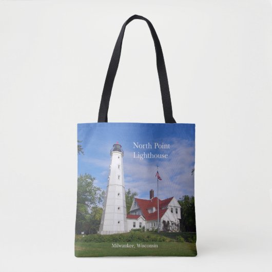 Vuurtoren van het Noordpunt over canvas tas (Voorkant)