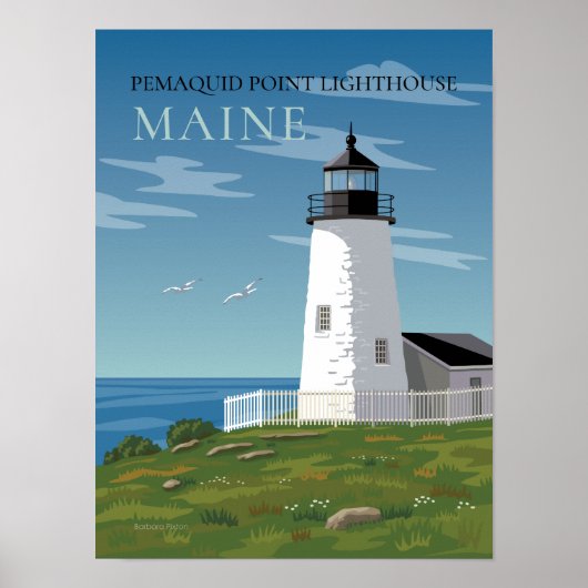 vuurtoren van het punt Pemaquid Poster (Voorkant)