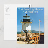 vuurtoren van het type Fort Point, Californië-Brie Briefkaart (Voorkant / Achterkant)
