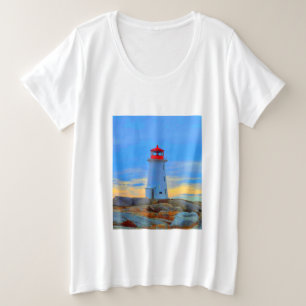 Vuurtoren van het vuurtoren van het shirt van Pegg