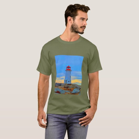Vuurtoren van het vuurtoren van het shirt van Pegg (Voorkant volledig)