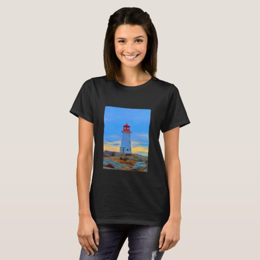 Vuurtoren van het vuurtoren van het shirt van Pegg (Voorkant volledig)