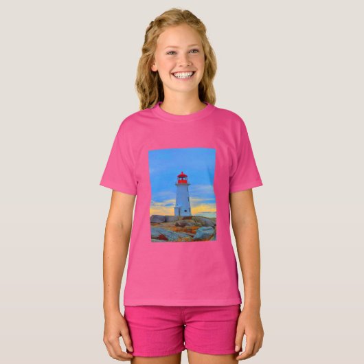 Vuurtoren van het vuurtoren van het shirt van Pegg (Voorkant volledig)