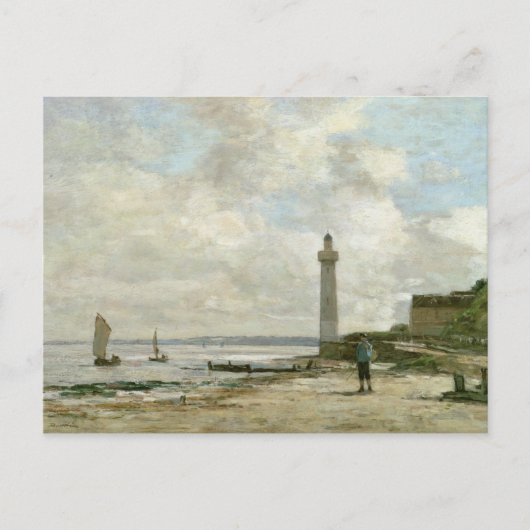vuurtoren van Honfleur, 1864-66 (olie op het panee Briefkaart (Voorkant)